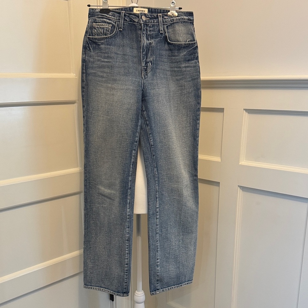 L'AGENCE Blue Straight wide leg women’s Jean